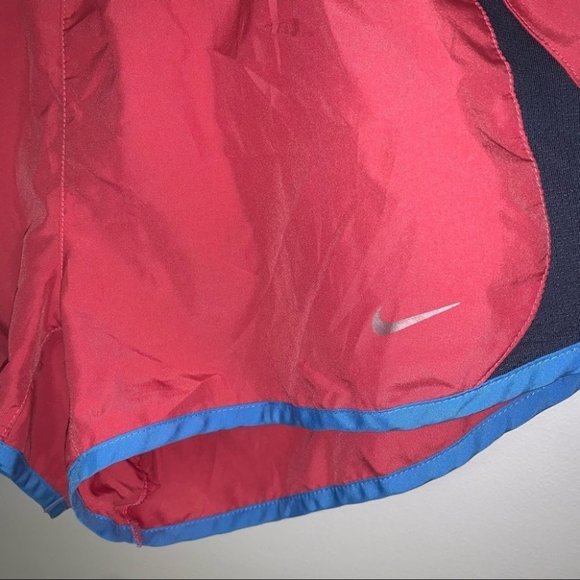 Nike Tempo Running Shorts Size Medium  Pink Rose Blue Black Run Lined Workout - Picture 3 of 7